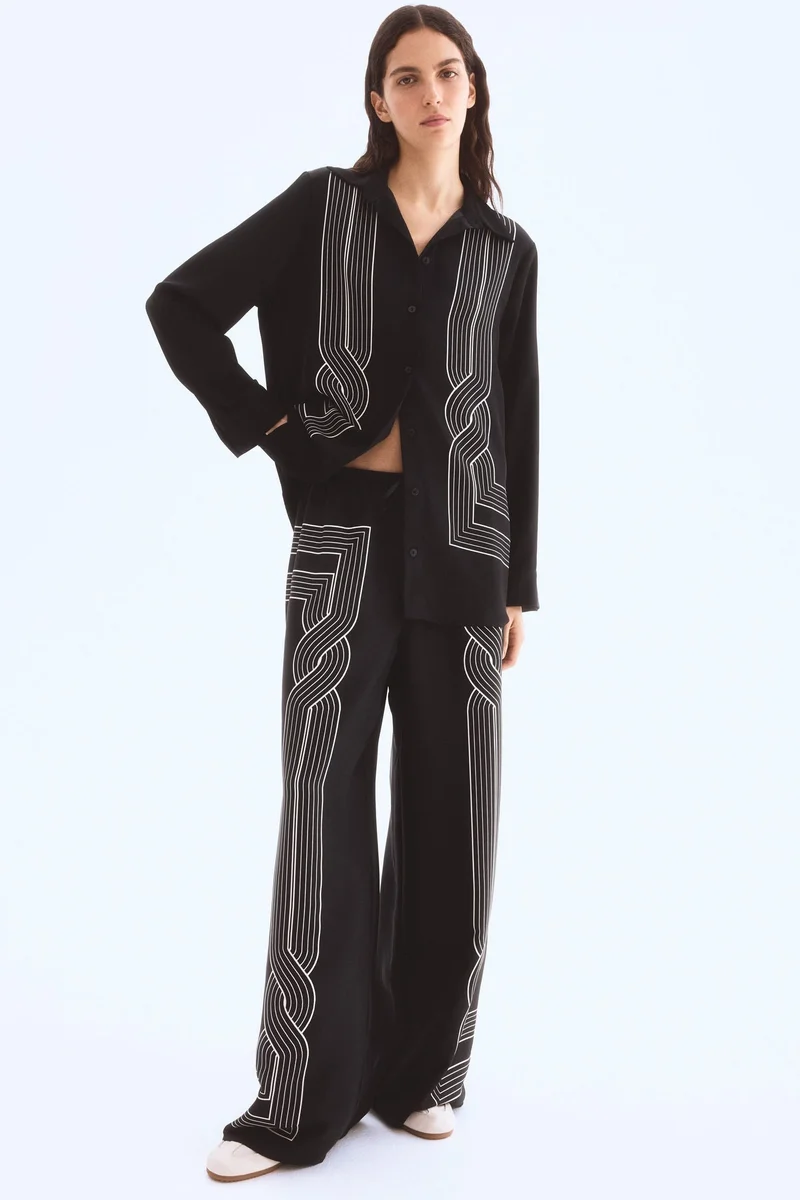 H&M Printed pull-on trousers