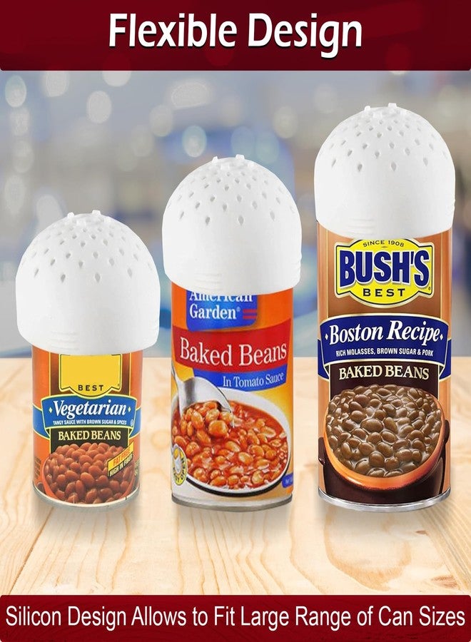 هوم-إكس مصفاة علب سيليكون من هوم-إكس - مصفاة مرنة تناسب أحجامًا مختلفة من العلب - مصفاة لتجفيف الفواكه والفاصوليا والخضراوات المعلبة - مصفاة صغيرة للعلب - أبيض - Image 2