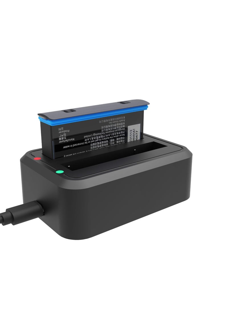 Battery Charger Dual Charge Hub Compatible for Insta360 X4 Panoramic Sports Camera Charger + Charging Cable  - Image 4