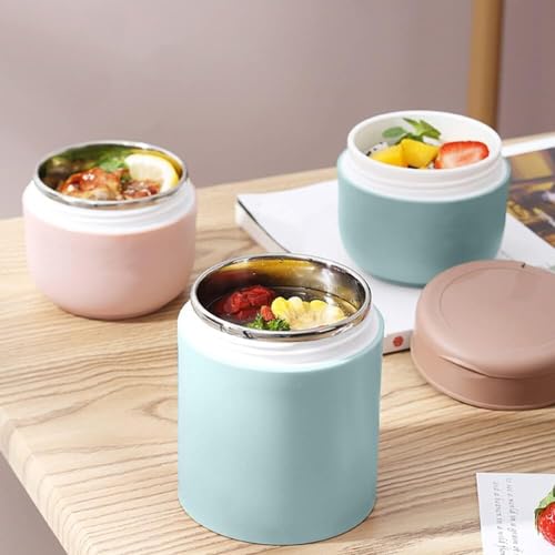Wosta Lunch Box, Yogurt Container With Lid, Leak Proof Stainless Steel Cups With Lids And Reusable Plastic Spoon,Overnight Oats Containers With Lid, Dishwasher Freezer Safe. (Blue, 730 Ml) - Image 5