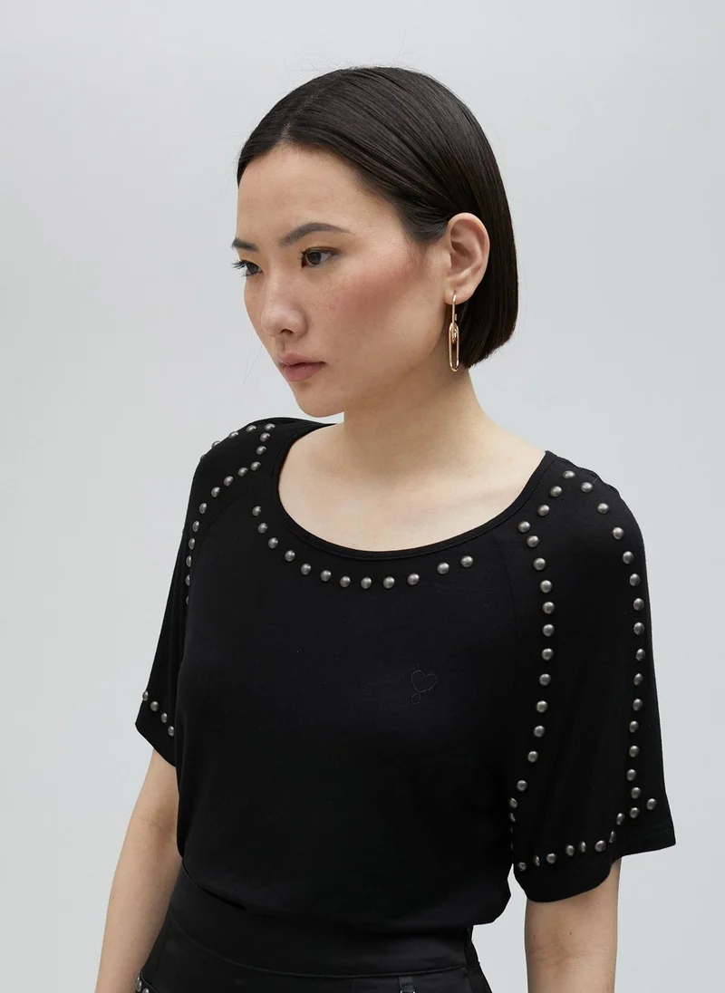 Lola Casademunt Short-sleeved studded T-shirt