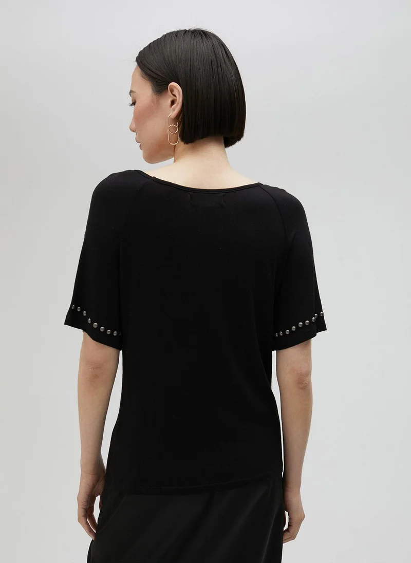 Lola Casademunt Short-sleeved studded T-shirt