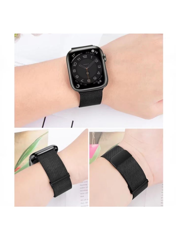 QIRG Stainless Steel Milanese Loop Compatible with Redmi Watch 5 Active/Redmi Buds 5 Lite Men Women；Mesh Loop Magnetic Clasp Strap-Silver - Image 4