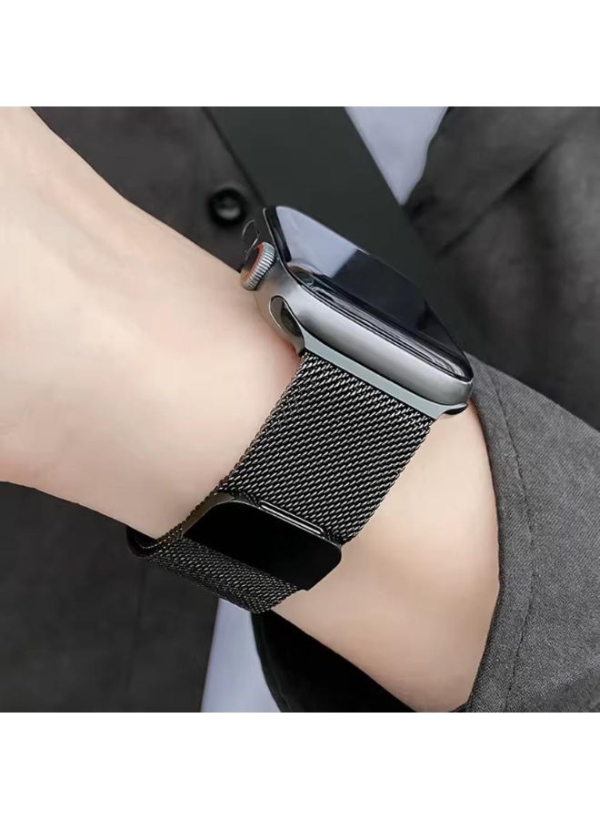 QIRG Stainless Steel Milanese Loop Compatible with Redmi Watch 5 Active/Redmi Buds 5 Lite Men Women；Mesh Loop Magnetic Clasp Strap-Silver - Image 3
