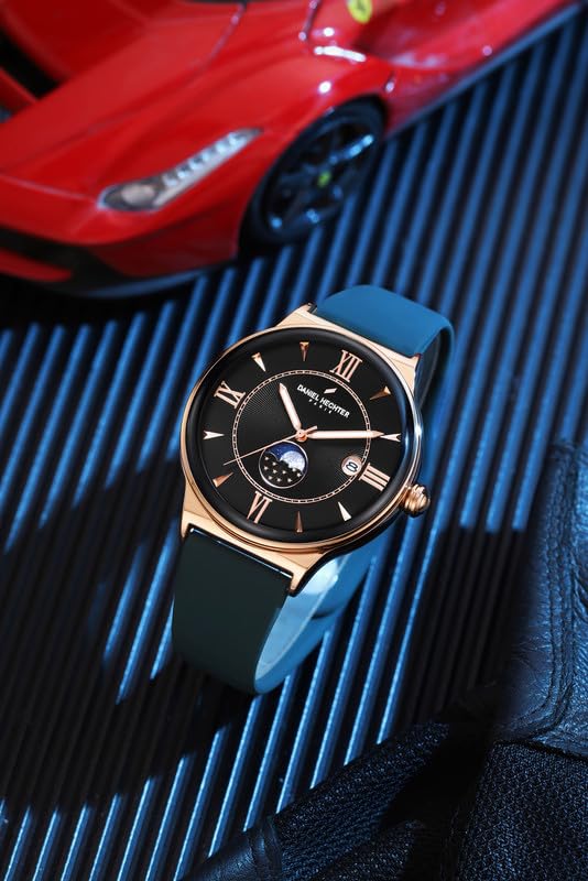 Daniel Hechter Paris Trocadero Collection Round Dial Watch for Men with Roman Indices, Stylish Silicone Strap, Water Resistant & Quartz Movement-DHM1012 - Image 4