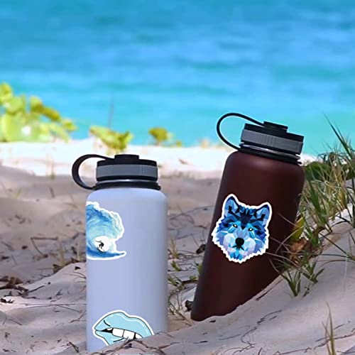 Wooowyet Girl's Blue Aesthetic Stickers - Waterproof Cute Stickers 50 PCS for Water Bottle, Laptop, Phone - Teens & Kids - Image 3