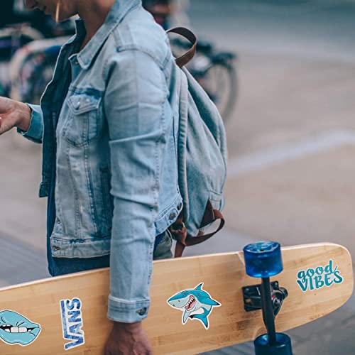Wooowyet Girl's Blue Aesthetic Stickers - Waterproof Cute Stickers 50 PCS for Water Bottle, Laptop, Phone - Teens & Kids - Image 4