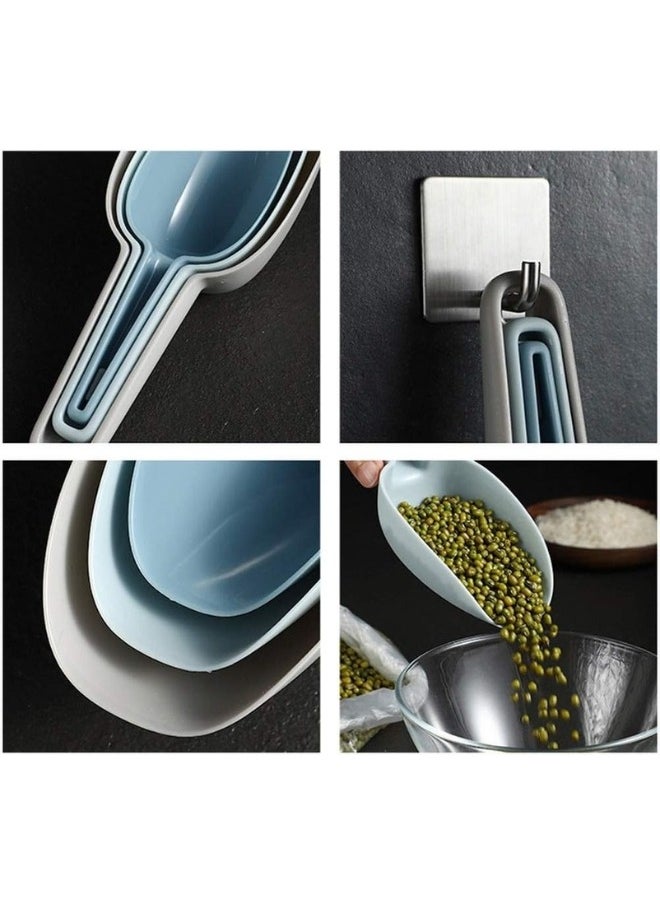 3-Piece Scoop Set, Scoop for Dry Food, Powder, Coffee Beans, Popcorn, Candy, Corn, Cat & Dog Food, Measuring Cup, Dishwasher Safe, BPA Free