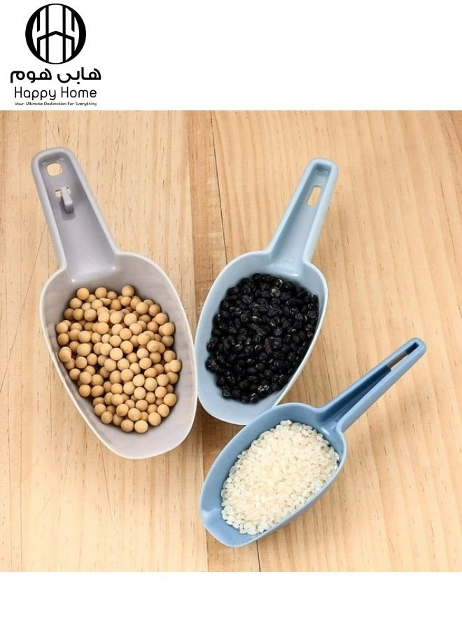 هابي هوم مجموعة مغارف مكونة من 3 قطع، مغرفة الطعام الجاف والبودرة وحبيبات القهوة، والفشار، والحلوى، والذرة، وطعام القطط والكلاب، كوب معايرة، يمكن غسلها في غسالة الأطباق، خالية من مادة بيسفينول أ - Image 1