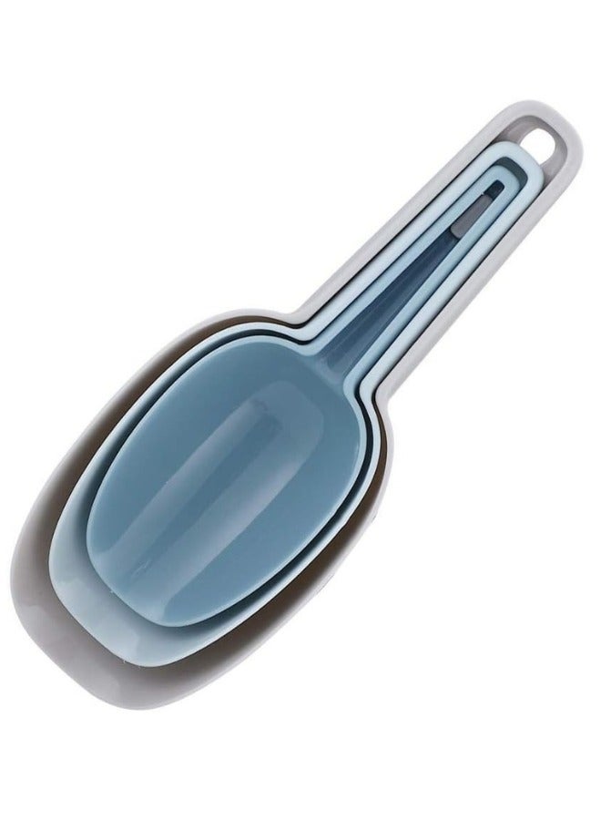 هابي هوم مجموعة مغارف مكونة من 3 قطع، مغرفة الطعام الجاف والبودرة وحبيبات القهوة، والفشار، والحلوى، والذرة، وطعام القطط والكلاب، كوب معايرة، يمكن غسلها في غسالة الأطباق، خالية من مادة بيسفينول أ - Image 4