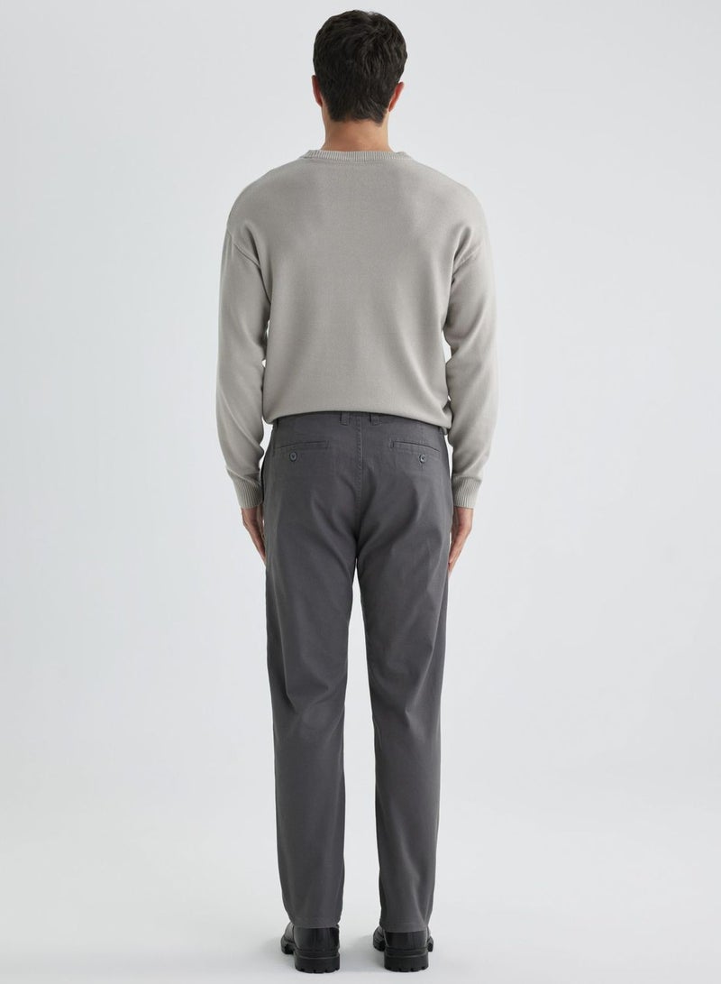 DeFacto Regular Fit Zipper Pocket Gabardine Chino Pants  - Image 2