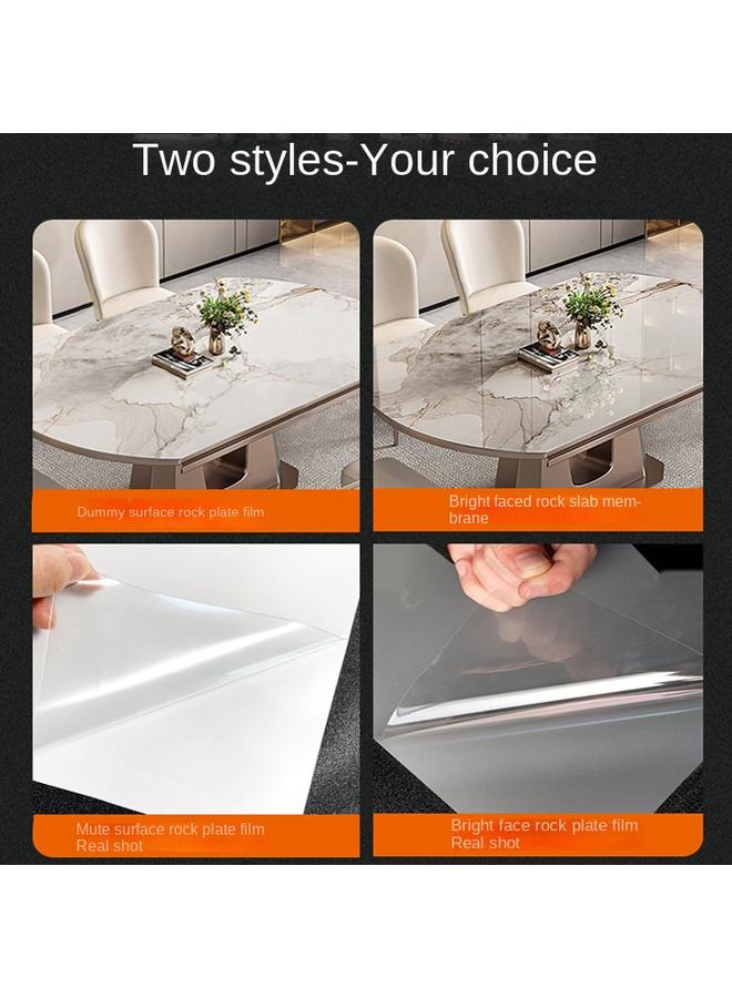 Bluejw Rock Plate Dining Table Protective Film High Temperature Resistant Marble Desktop Coffee Table Table Quartz Stone Table Furniture Transparent Film - Image 3