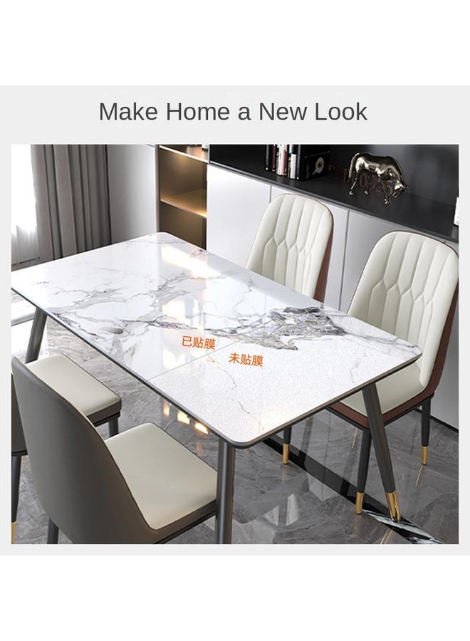 Bluejw Rock Plate Dining Table Protective Film High Temperature Resistant Marble Desktop Coffee Table Table Quartz Stone Table Furniture Transparent Film - Image 5