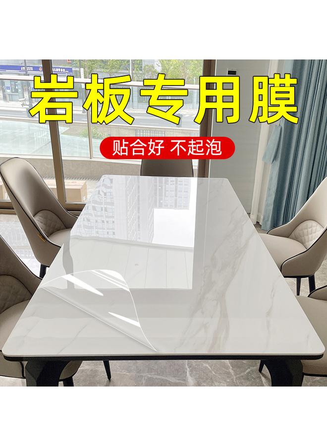 Bluejw Rock Plate Dining Table Protective Film High Temperature Resistant Marble Desktop Coffee Table Table Quartz Stone Table Furniture Transparent Film - Image 2