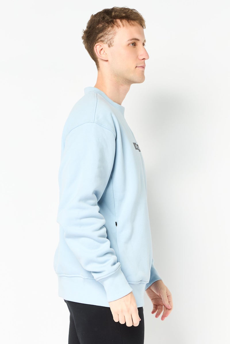 UNDER ARMOUR Men Loose Fit Long Sleeve Outdoor Sweatshirt, Light Blue - Image 2