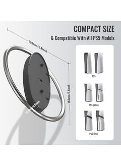 XICEN Vertical Stand For PS5 PRO / PlayStation 5 / PS5 Slim, Non-Slip Base Stand Replacement with Screw, Accessories Compatible with  PS5 Console / PS5 Pro /PS5 slim  - Image 5