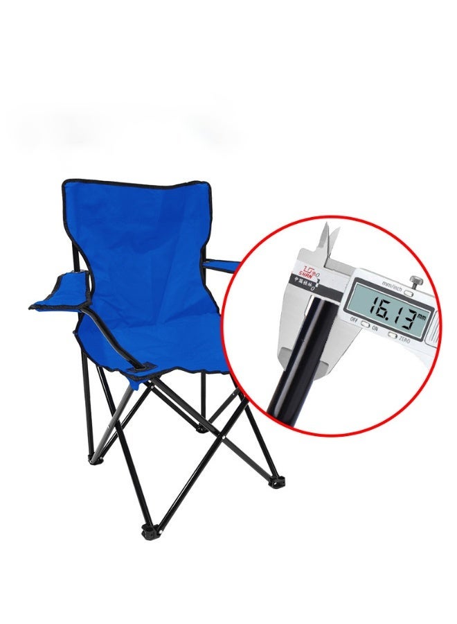 Home Smart Folding Comfortable Camping Chair, Standard Camping Chair for Outdoor Beach Parties, BBQs, Desert Camping and More Activities (1pc Blue, 1pc red) - Image 3