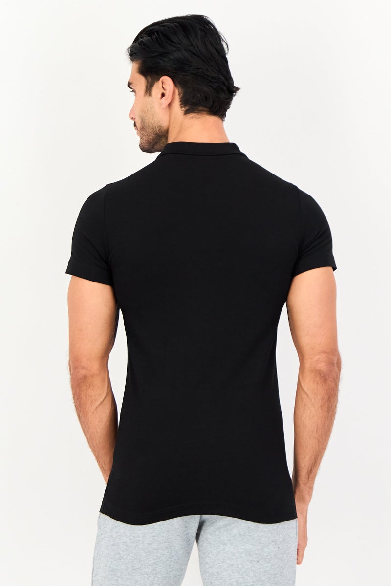 PUMA Men Slim  Fit Short Sleeve Outdoor Polo Shirt, Black - Image 2