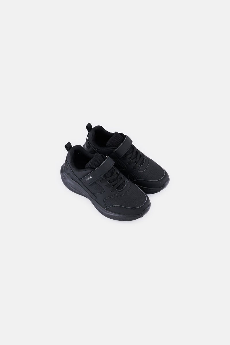 RBX Kids Girl Velcro Closure School Shoes, Black - Image 4