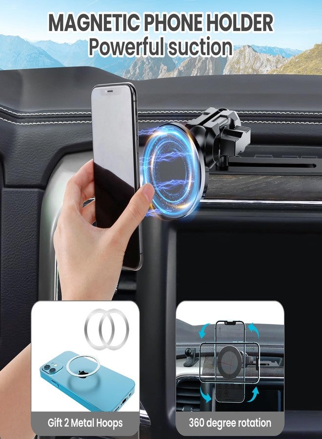 SwiftGaze Metal Magnetic Phone Mount for 2013-2018 RAM 1500/2500/3500 & 2019+ RAM Classic, OEM Holes Screws Install Super Stable for Off Road Bumpy Road Dodge 1500 Phone Holder Cool Ram Accessory - Image 4