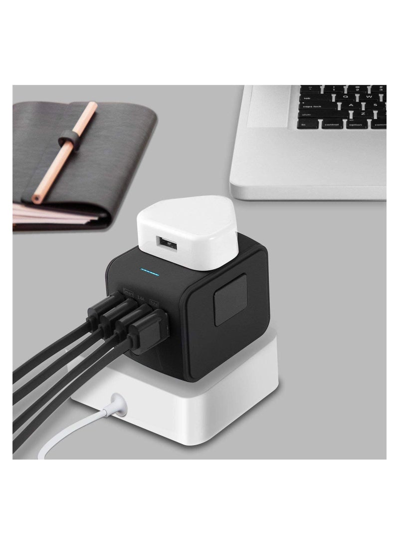 International Travel Adapter Universal Power Adapter Worldwide All in One 4 USB with Electrical Plug Perfect for European US, EU, UK, AU 160 Countries - Image 2