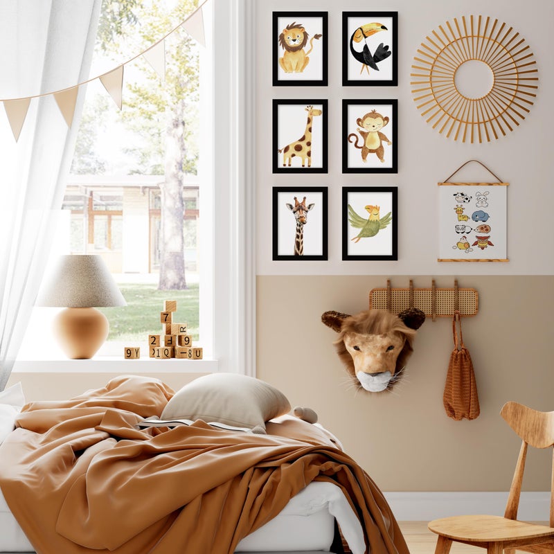 Vittanly 5x7 Picture Frame Set of 3, Display Pictures 4x6 with Mat or 5x7 without Mat for Wall Mounting or Tabletop, Picture Frames for Wall Decor, Engineered Wood, Black - Image 3