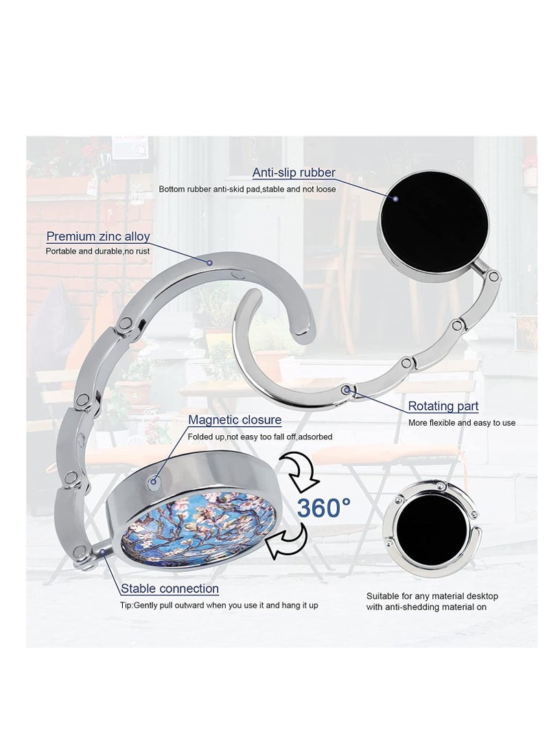 Excefore Handbag Hangers,Set of 4 Purse Hook for Table Handbag Storage Folding Decor Table Hook,Women's Bag Handbag Hanger Holder Mixed Color,1.77x3.54in - Image 2