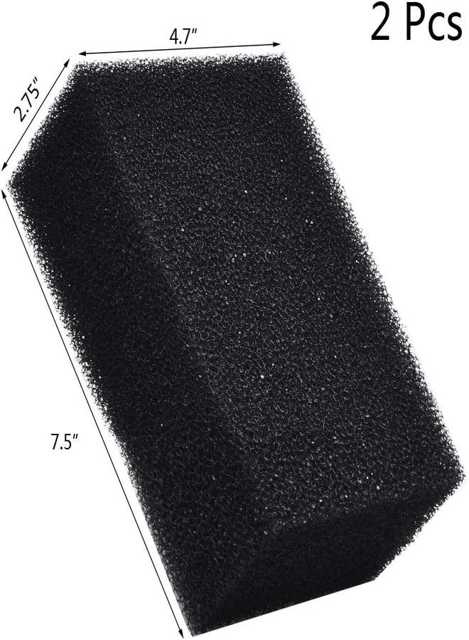 ALEGI Filter Foam Sponges, Bio Sponge Filter Media Pad, Cut-to-Size Foam for Aquarium Fish Tank (7.5" x 4.7" x 2.75" (2pcs)) - Image 2