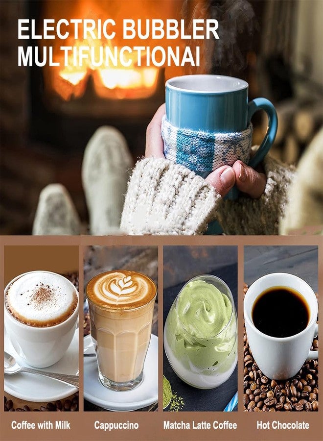 atolla Milk Frother Handheld, atolla USB Rechargeable Electric Foam Maker with 3 Heads, 3 Adjustable Speeds Mini Milk Foamer for Latte, Cappuccino, Coffee, Hot Chocolate, Matcha - Image 3