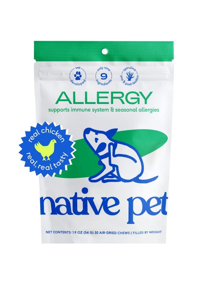 native pet - Native Pet Dog Allergy Chews - Dog Itchy Skin Treatment - Anti Itch for Dogs - Dog Allergy Relief - Itch Relief & Allergy Relief for Dogs Itching - Dog Probiotics for Itchy Skin - 30 Chews - Image 1