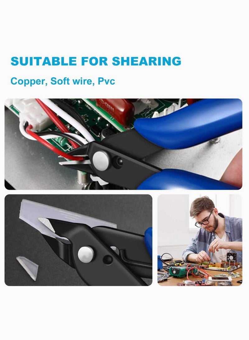 SOLARAE Small wire cutters for crafting Wire cutter Side cutters pliers Flush cutter Diagonal cutting pliers Flush cut pliers Jewelry pliers Wire flush cutters Diagonal wire side cutting pliers - Image 3