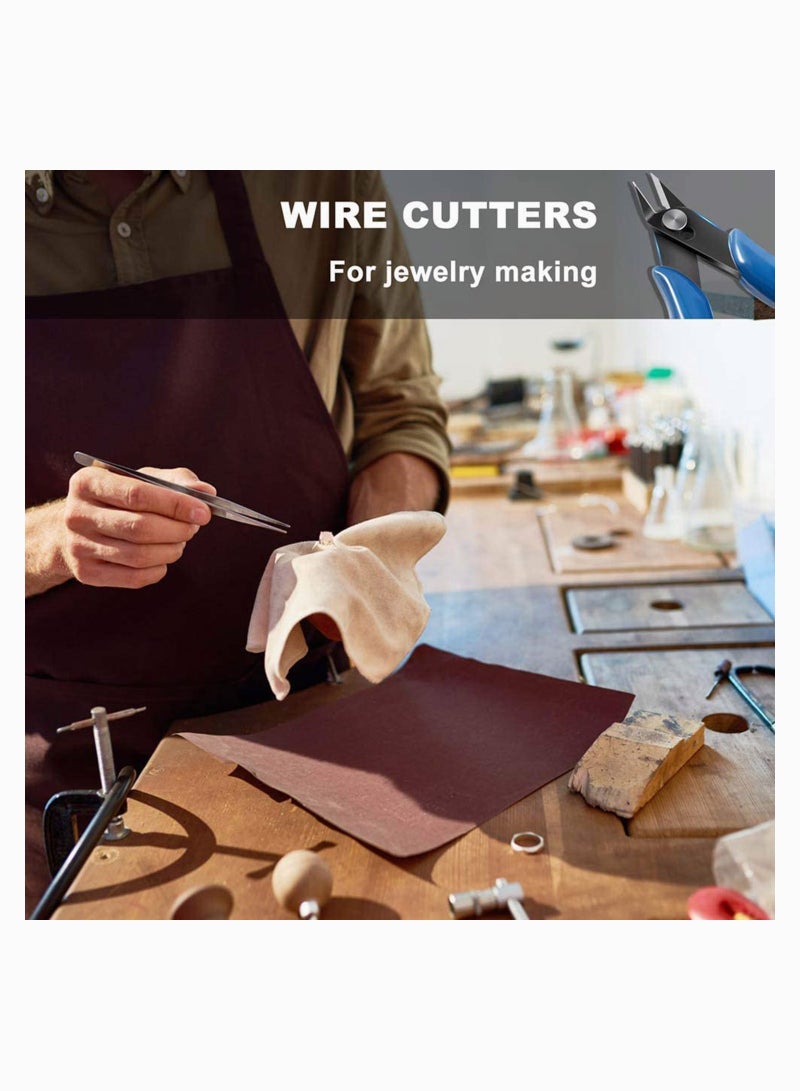 SOLARAE Small wire cutters for crafting Wire cutter Side cutters pliers Flush cutter Diagonal cutting pliers Flush cut pliers Jewelry pliers Wire flush cutters Diagonal wire side cutting pliers - Image 5