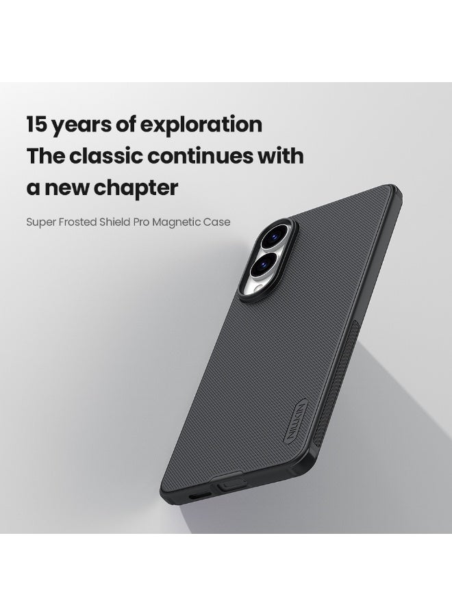 Nillkin Magnetic for Samsung Galaxy S25 Edge Case, Hard Cover with Soft Edge, Black - Image 2