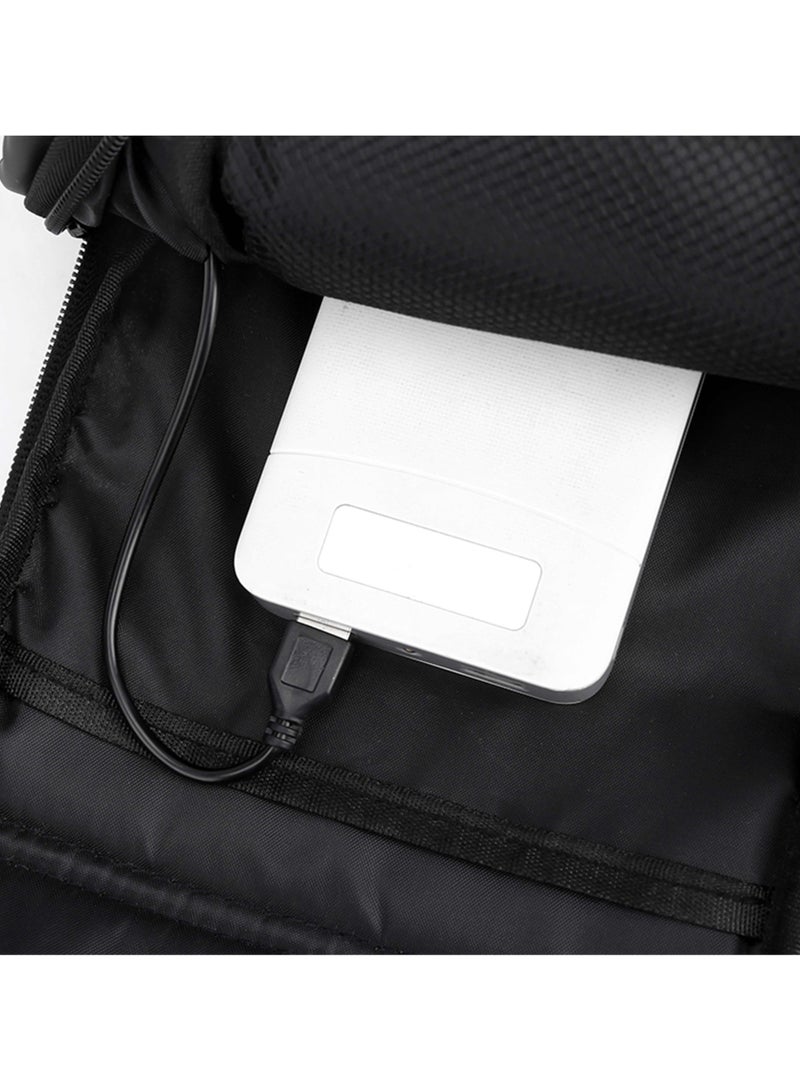 Hike Crossbody Sling Bag Synthetic Water Resistant Unisex Small Shoulder Bag with Built in USB Port for Business Travel Outdoor Shopping, HK2032-BLUE - Image 5