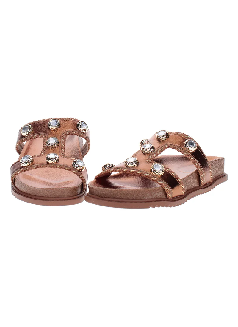 Beira Rio Bronze Beira Rio Women’s Flat Summer Footwear – Lightweight Slip-On Comfort with Stylish Casual Design for Women | Best Price UAE