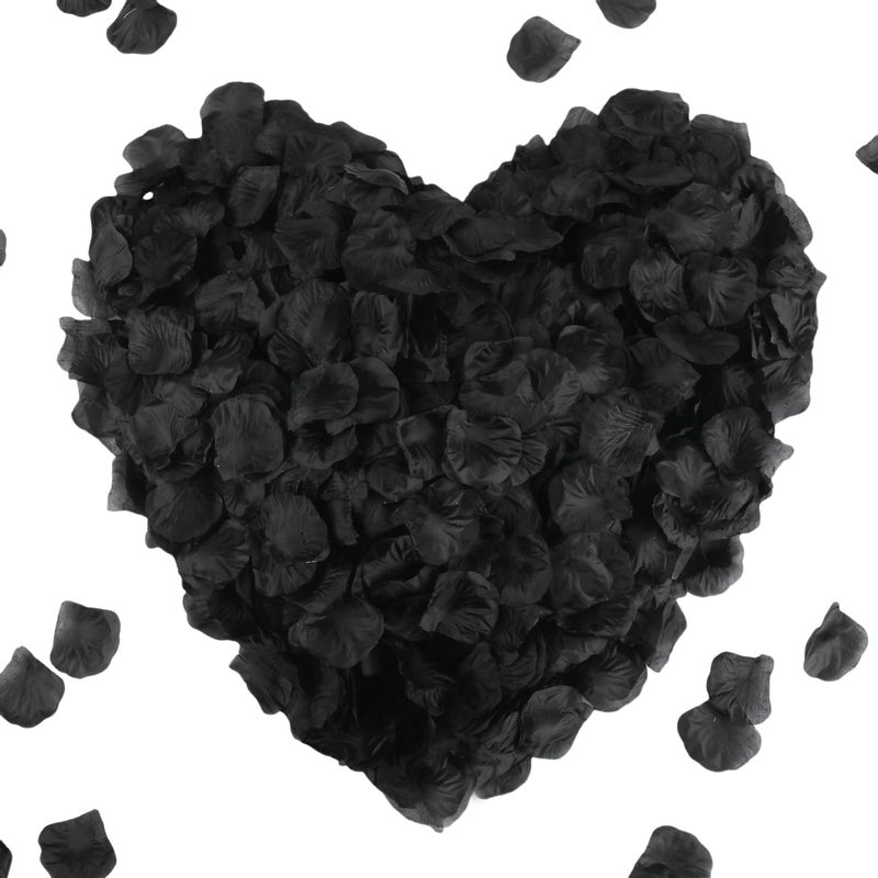CODE FLORIST 2200 PCS Silk Rose Petals for Valentines DayRomantic NightWeddingProposal Anniversary Flower DecorationsBlack