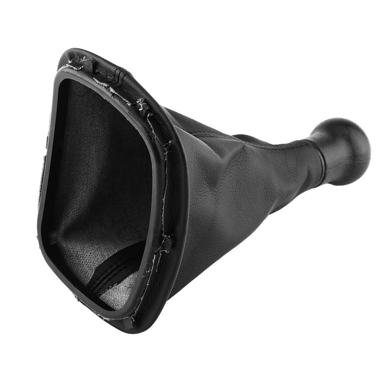 5 Speed Gear Shift Knob Gaiter Boot - Chromed Edge With Black Cap High Quality Plastic Gear Knob With Synthetic Leather Gaiter for Direct Fit Installation - Image 4