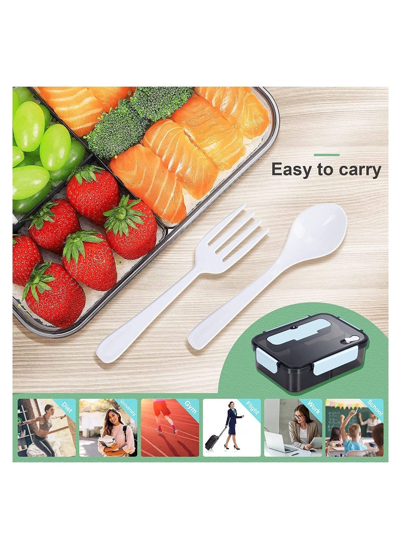 BestStore - Bento Lunch Box 3 Compartment Containers 1500ml for Adults and Kids with Spoon & Fork - Image 1
