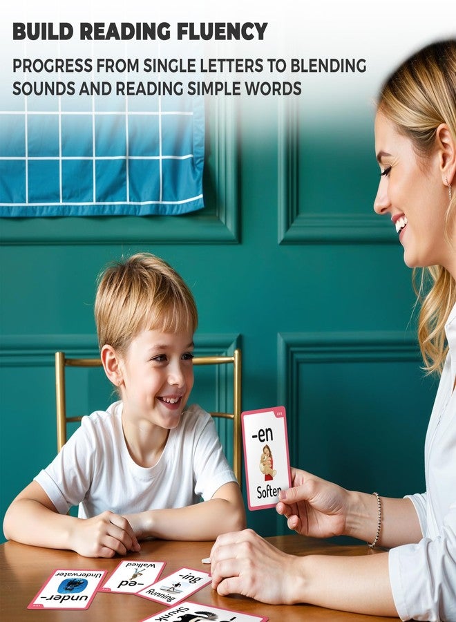 QUOKKA Vine 1000+ Phonics Words Flash Cards for Kids Ages 4-8 I 20 Phonic Stages I 260 Card Games for Kids Ages 3-5 and 6-8 | Learn to Read Games & Phonics Manipulatives for Complete Phonemic Awarenes - Image 2