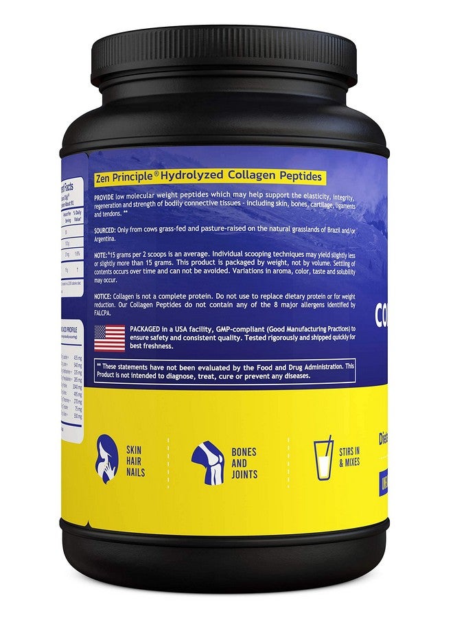 Zen Principle Extra Large Grassfed Collagen Peptides 3 Lb. Custom Antiaging Hydrolyzed Protein Powder For Healthy Hair Skin Joints & Nails. Paleo And Keto Friendly Gmo And Gluten Free Pastureraised Bovine. - Image 3