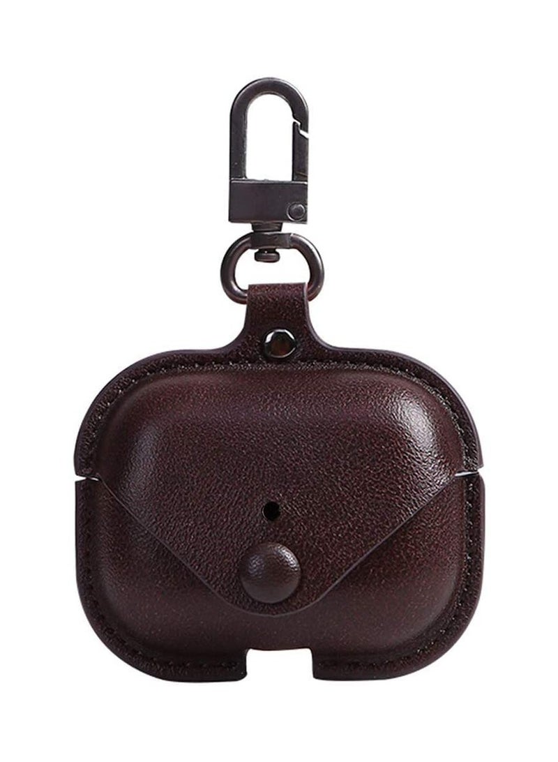 AirPods 3rd Generation Case (2021), Leather Protective Case Skin Cover with Keychain and Lock for Apple Airpods 3 Case Women Men - Image 1