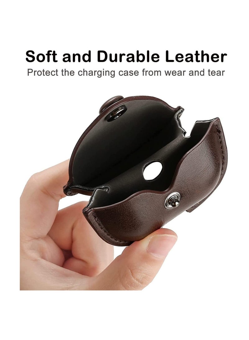 AirPods 3rd Generation Case (2021), Leather Protective Case Skin Cover with Keychain and Lock for Apple Airpods 3 Case Women Men - Image 3