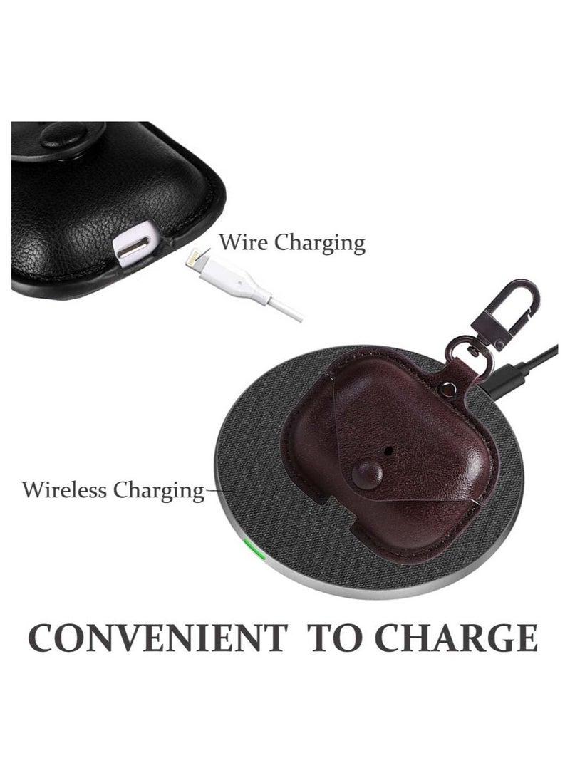 AirPods 3rd Generation Case (2021), Leather Protective Case Skin Cover with Keychain and Lock for Apple Airpods 3 Case Women Men - Image 4