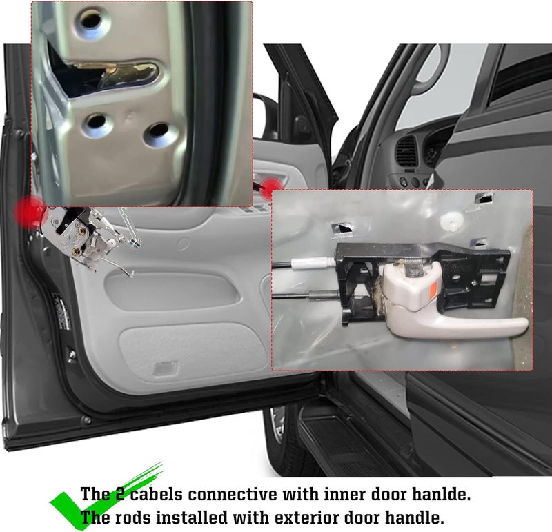 Unikpas Front Right Door Lock Latch Assembly for Toyota Sequoia 2001-2007 and Tundra 2003-2006 - Image 2