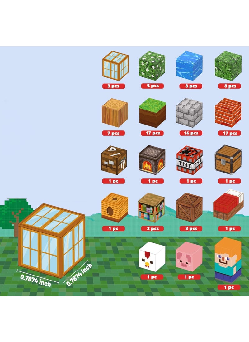 Paka Rabbit Magnetic Building Blocks  100 Pieces Magnetic Building Blocks Game, Construction Toys for Boys and Girls Ages 3-4, 5 6 7 8 9 10, STEM Montessori Stacking Toy, Sensory Tile Building Toddler Birthday  - Image 3