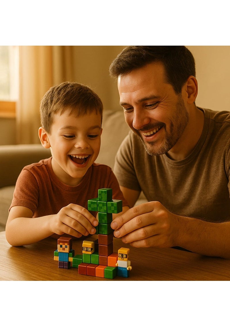 Paka Rabbit High-Strength Magnetic Building Blocks 100 Pieces Magnetic Building Blocks Game for Boys and Girls Ages 3-10, STEM Montessori Stacking Toy, The Best Gift For Kids - Image 2