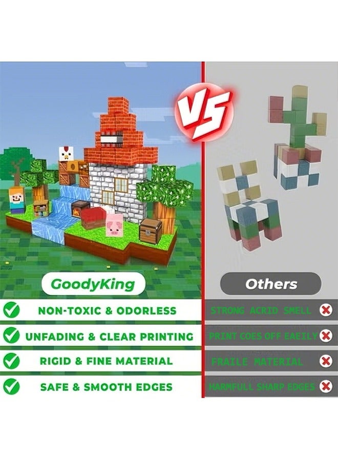 Paka Rabbit High-Strength Magnetic Building Blocks 100 Pieces Magnetic Building Blocks Game for Boys and Girls Ages 3-10, STEM Montessori Stacking Toy, The Best Gift For Kids - Image 5