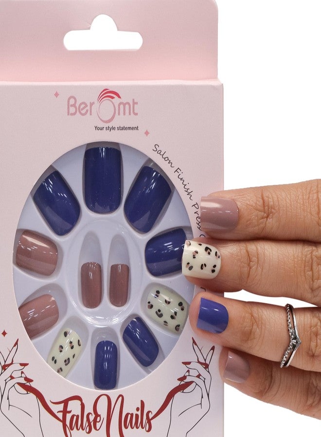 Beromt false nail animal print design full fake nail for woman professionals - BFN1051APN - Image 2