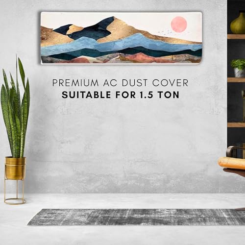 Da Anushi Printed Split Ac Cover Indoor Unit For 1.5 Ton Capacity AC, Inner Unit Ac Cover, All Weather Cover/Attractive Digital Prints/Dustproof/Silken water-resistant Split Ac Cover (Mountain) - Image 4