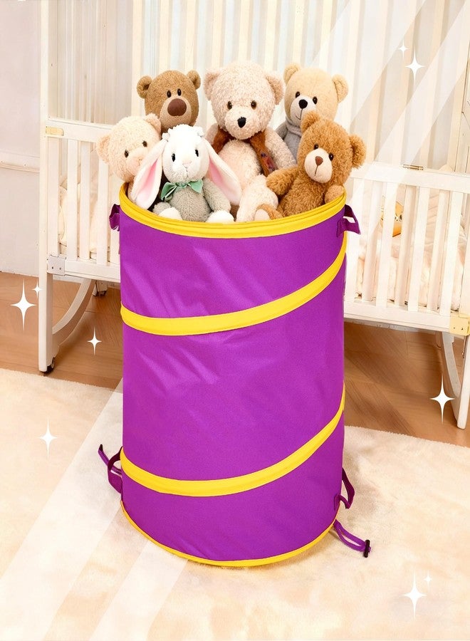 NARMAY Toy Barrel Pop-Up Toy Storage Bin, Large Collapsible Toy Bucket with Handles for Kids, All-in-One Toy Organizer for Boys and Girls - 20 x 23 Inch - Image 3